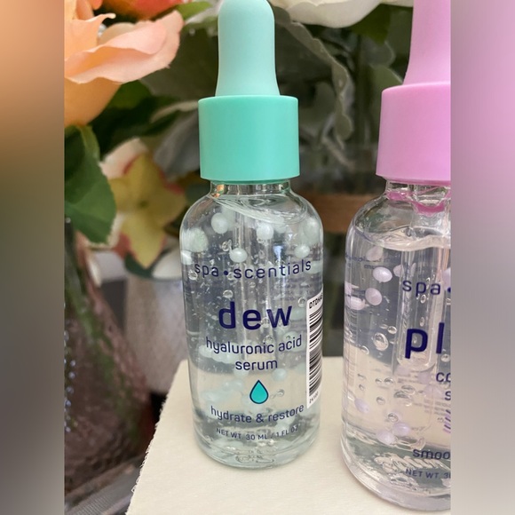 🆕🌷 SPA•SCENTIALS “DEW , PLUMP & GLOW” FACIAL SERUM SKIN CARE SET. BRAND NEW! - Picture 4 of 6